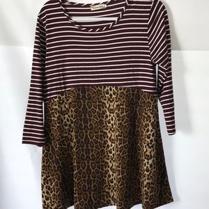 Leopard and Stripe Top